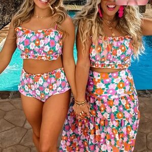 Floral Swim Coverup Set